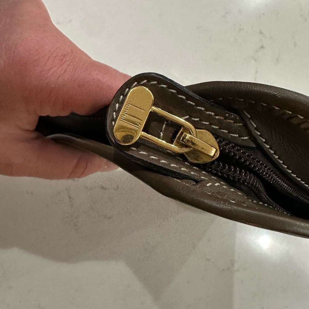 Vintage Dunhill Herringbone Brown and Black Leather Clutch - Picture 5 of 8